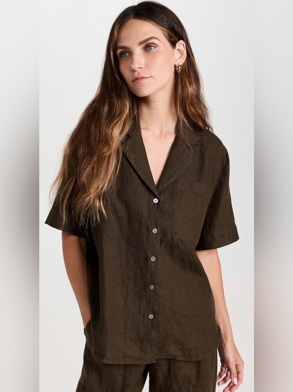 AYR Linen Pool Boy Top with The Tourist Linen Pants | Size S - Picture 2 of 10